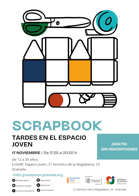 ©Ayto.Granada: Enredate: Tardes en el Espacio Joven - Taller de SCRAPBOOK